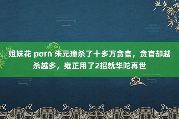 姐妹花 porn 朱元璋杀了十多万贪官，贪官却越杀越多，雍正用了2招就华陀再世